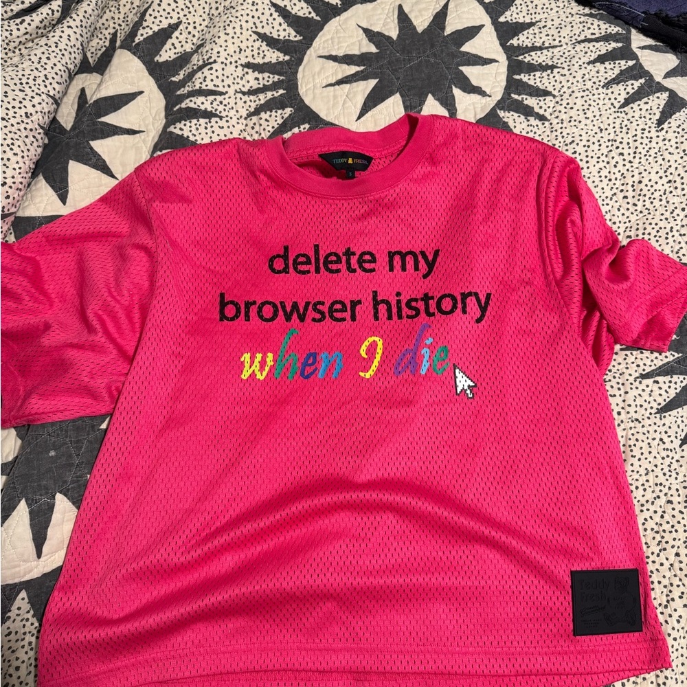 Teddy Fresh Bright Pink Mesh Shirt